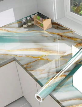 Tile Stickers Waterproof and Oil-proof Kitchen High Temperature Resistant Renovation Self-adhesive Cabinet Countertop Wallpaper