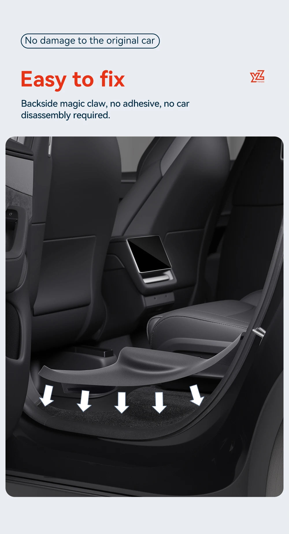 TPE Door Sill and A B Pillar Protector Set for Tesla Model YL 2026 Anti Kick Waterproof Threshold Guard
