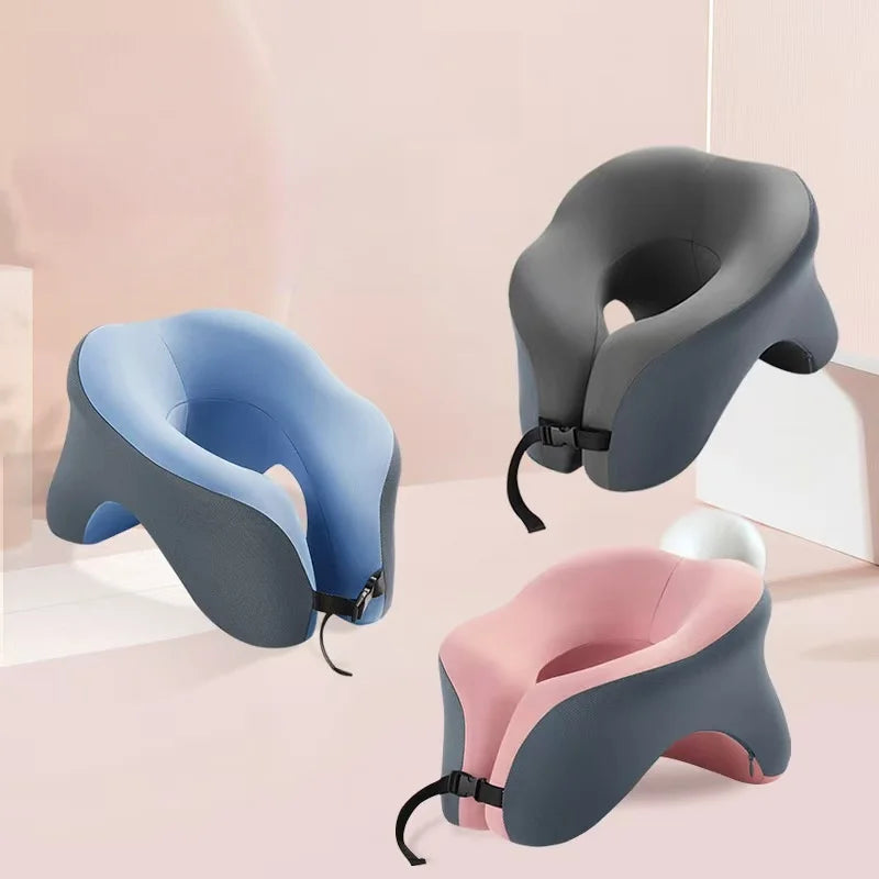 Portable U-shaped Travel Pillow Memory Foam Sleeping Pillows Office Nap Pillow Car Airplane Neck Cushion Ergonomic Head Support