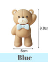 1 Set Brown Bear Cake Toppers  2-4cm White Balls Boho Teddy Bear Cake Topper for Birthday  Shower Cupcake Cake Decoration
