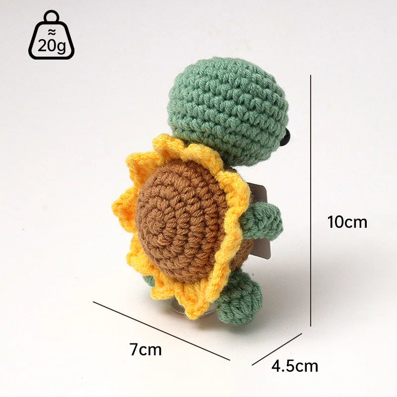 3 Pcs Positive Crochet Hedgehog Doll with Affirmation Card Home Room Decoration Funny Handmade Plush Doll Ornaments Christmas Gifts