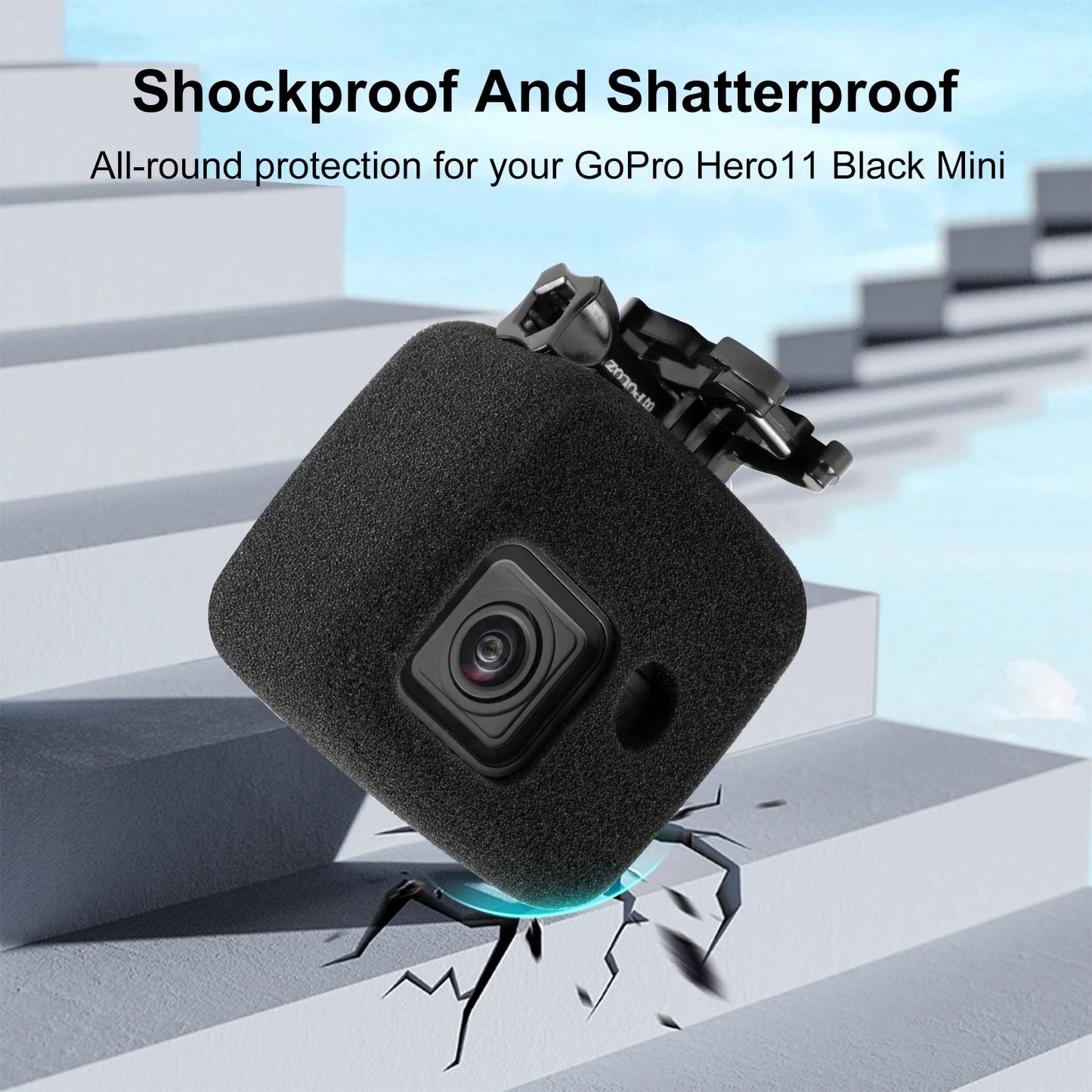 for GoPro Hero11 Black Mini High Density Foam Windshield for GoPro Hero11 Black Mini Sports Camera Accessories