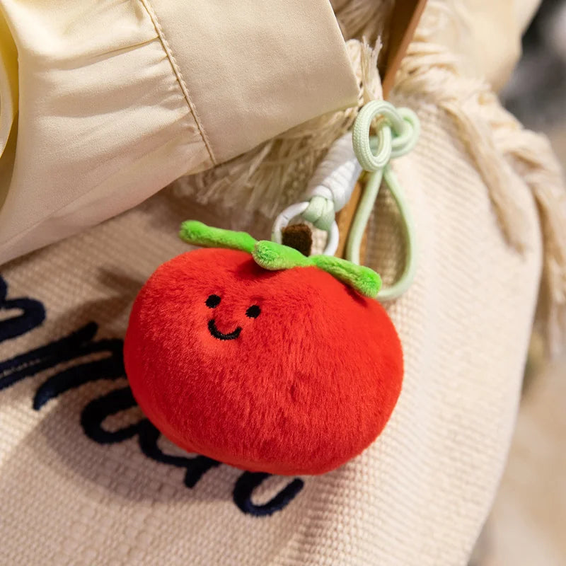 Cute Fruit and Vegetable Plush Pendant Backpack Charm