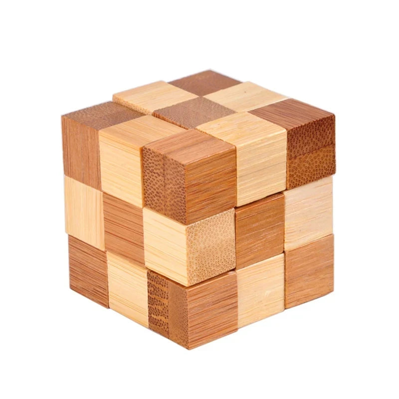 Wooden Kong Ming Lock Lu Ban Lock IQ Brain Teaser Puzzle Games  3D Puzzles for Adults Montessori Educational Toys