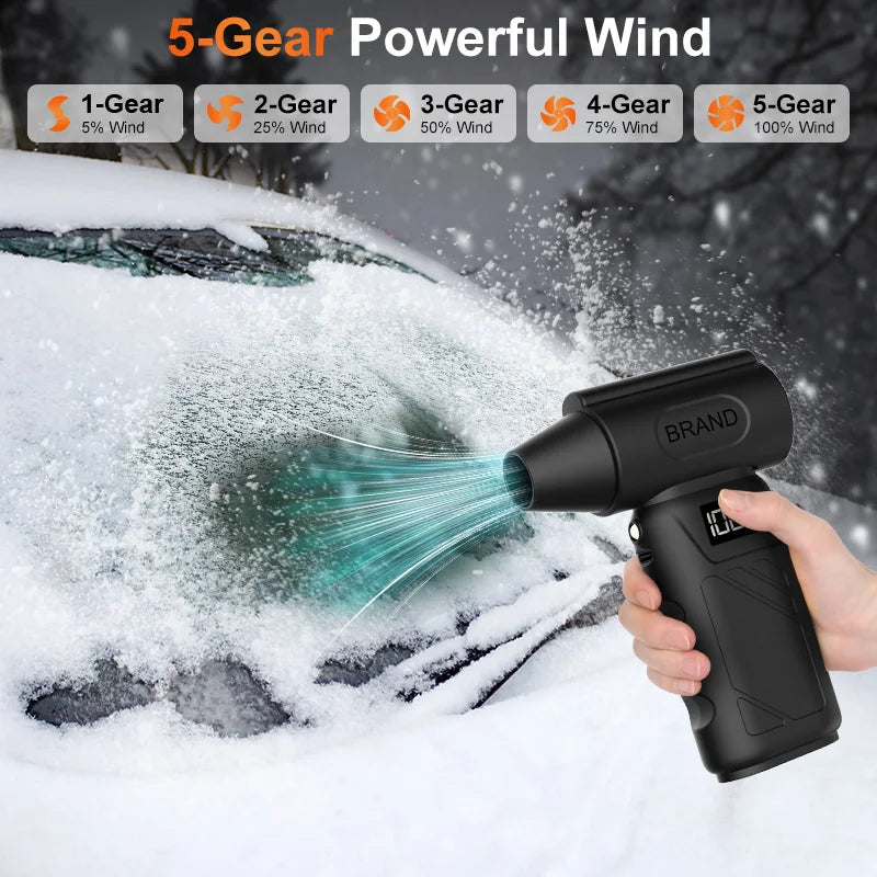 Mini pocket fan, 580,000 RPM turbo hair dryer, portable cordless vacuum cleaner, snow blower, multi-functional cleaning tools