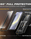 For Samsung Galaxy S24 Plus Case with Tempered Glass Screen Protector Full Body Protection Military Grade Shockproof Phone Case