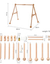 1 Set Of Wooden Baby Gym Newborn Activity Fitness Stand  Baby Pendant Crib Decoration Baby Accessories Rattle Toy Gifts For Baby