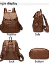Soft Leather Backpacks High Capacity Female Back Pack Casual Travel Ladies Bagpack