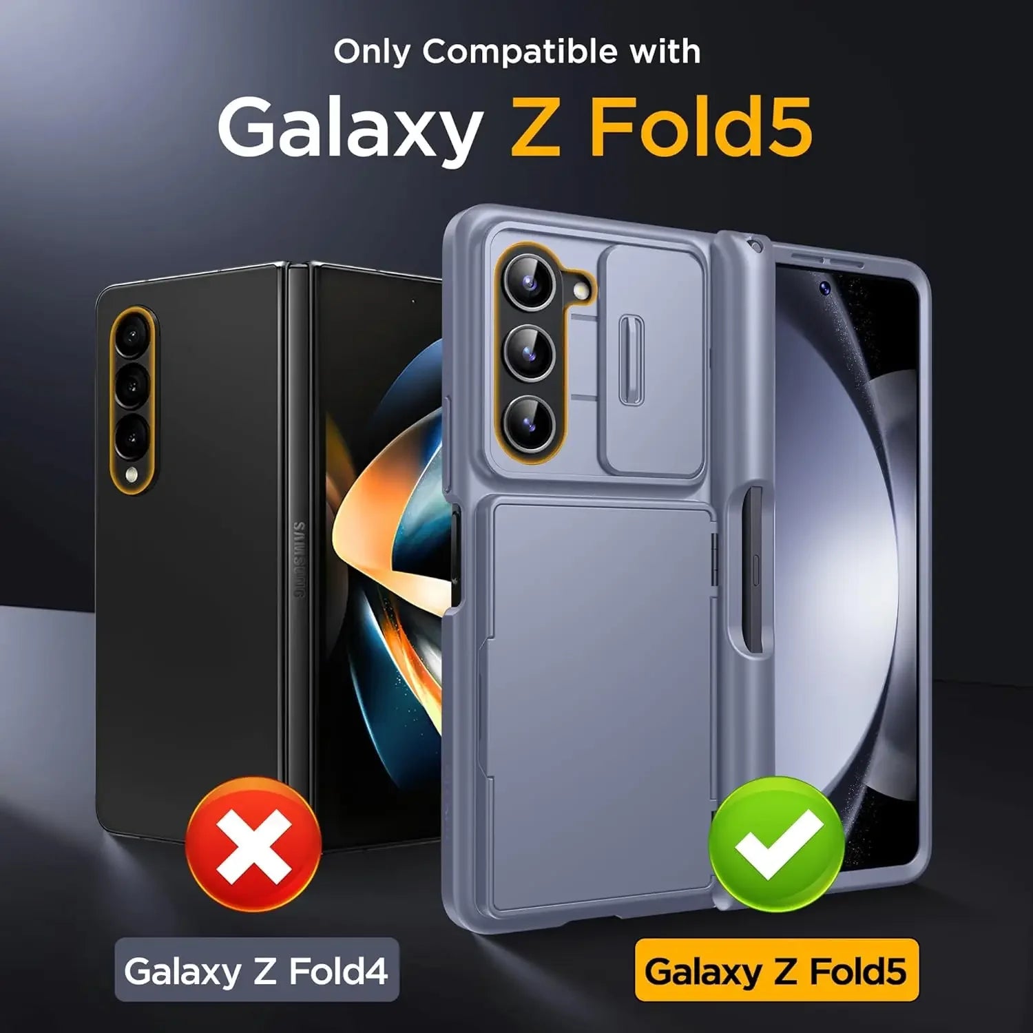 Full Cover Wallet Phone Case for Samsung Galaxy Z Fold 5 with S Pen Holder Card Holder Hinge Protection Grade Shockproof Case