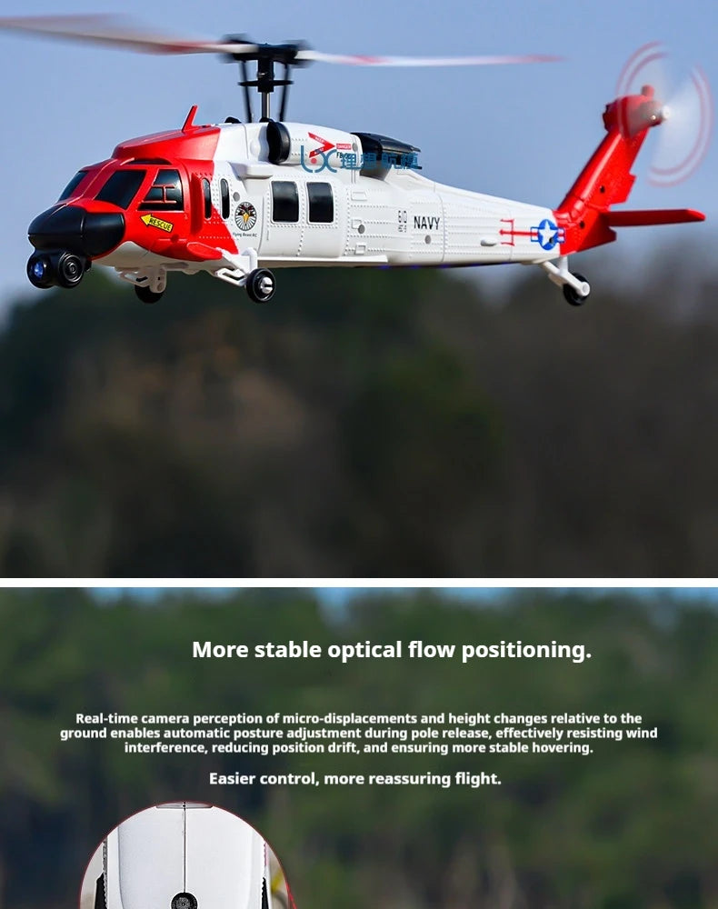 FB06 Black Hawk Remote Control Helicopter 4 Channel Optical Flow Positioning Simulation Model