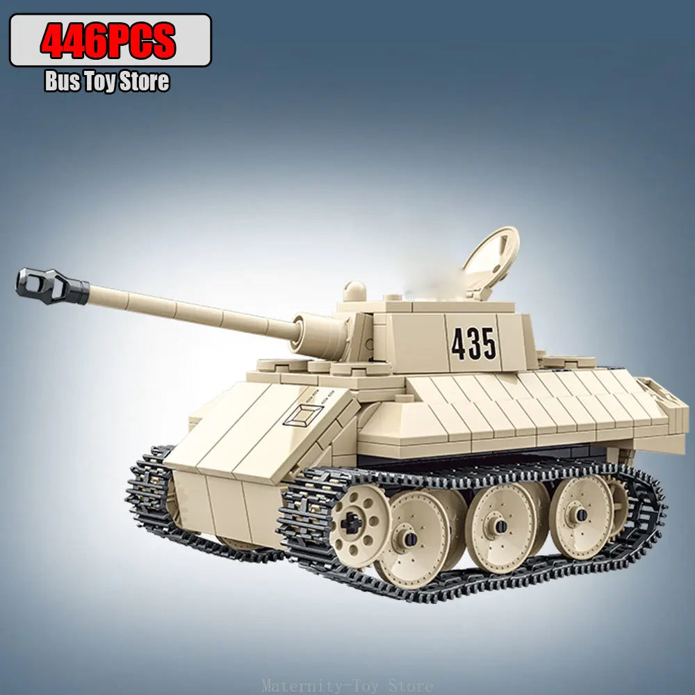 Ww2 Military Tanks Series Tiger  Leopard Heavy TANK BT-7 Light Tank Soldier Building Blocks Bricks Army s  Toys Gifts