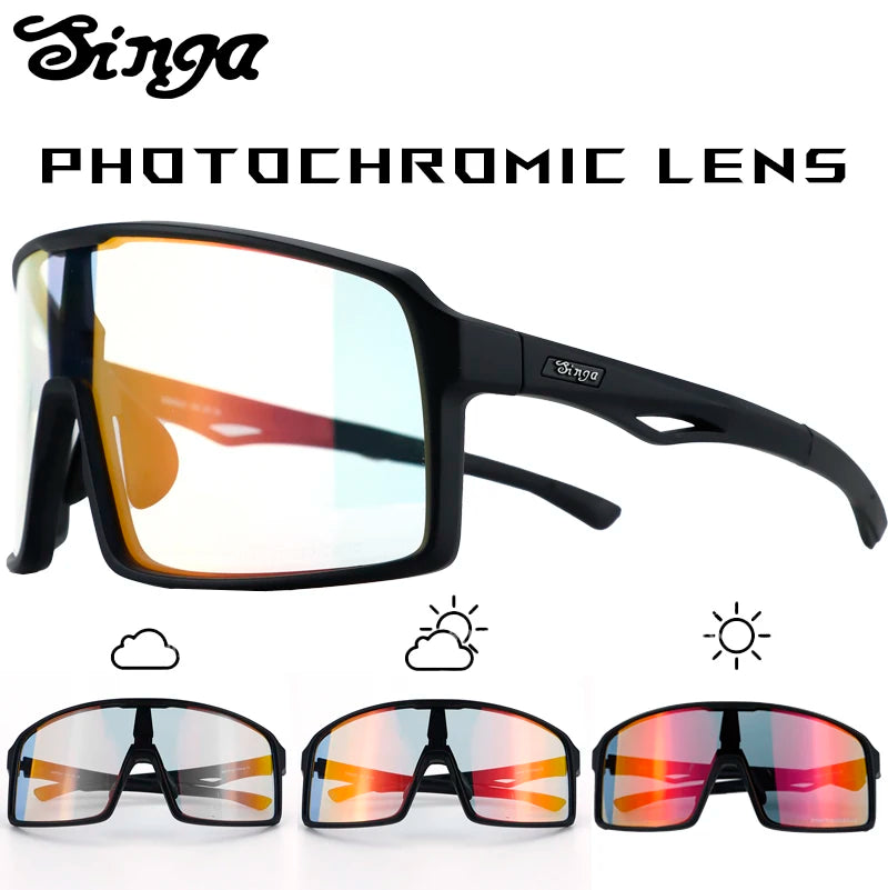 Photochromic Cycling Sunglasses UV400 Sports Bike Goggles