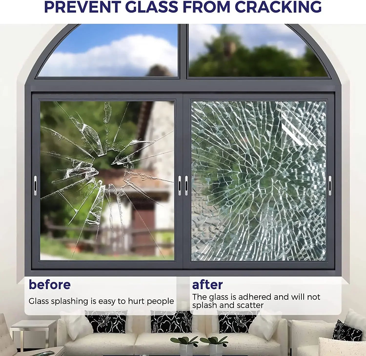 High Clear UV blocking 4 Mil Safety Window Film for Car & Building Glass Protection Security PET Window Tint Self Adhesive Film