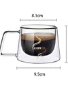 200ml Double Wall Glass Coffee Cups Espresso Clear Insulated Tea Mugs Heat Resistant Handle Mug For Latte Cappuccino