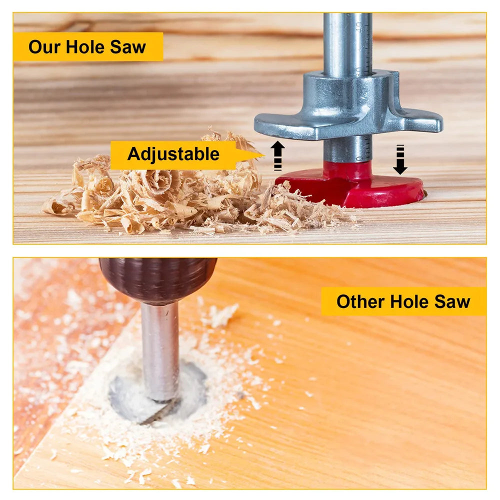 Forstner Drill Bit Diameter 35mm Carbide Hinge Hole Drill Bit Flat Wing Drill Hinge Reamer Adjustable Quickly Hole Puncher