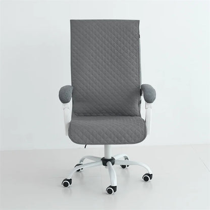 Office Chair Cover Anti-slip Long Boss Office Chairs Pad 1piece with Elastic Strap Swivel Computer Dust Armchair Slipcover