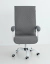 Office Chair Cover Anti-slip Long Boss Office Chairs Pad 1piece with Elastic Strap Swivel Computer Dust Armchair Slipcover