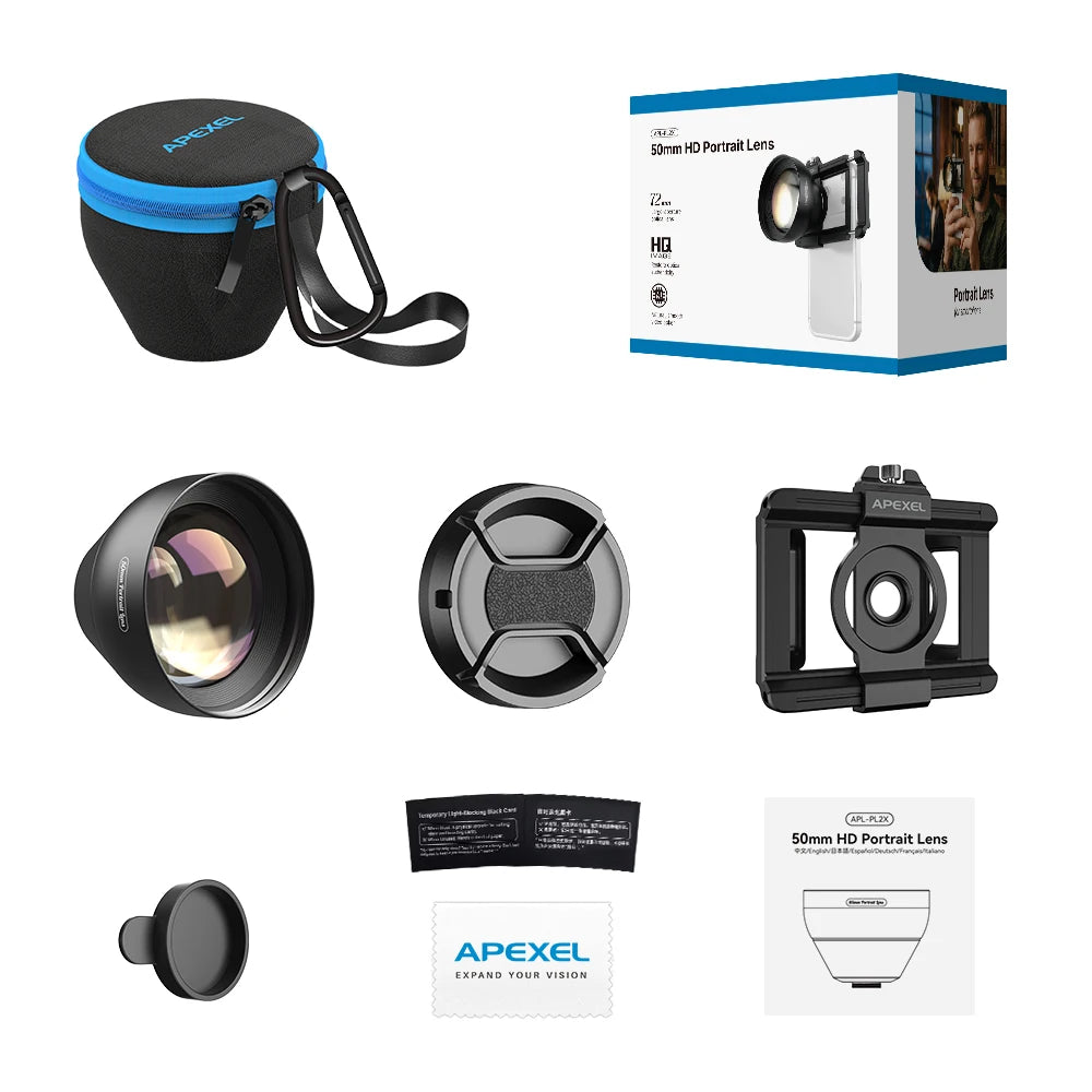 2X Smartphone Portrait Lens with Natural Bokeh Effect 50mm