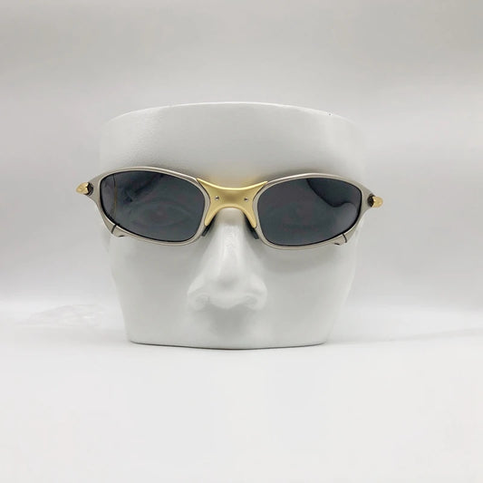 Polarized UV400 MTB Bike Cycling Sunglasses – Silver Metal Frame Riding Fishing Eyewear