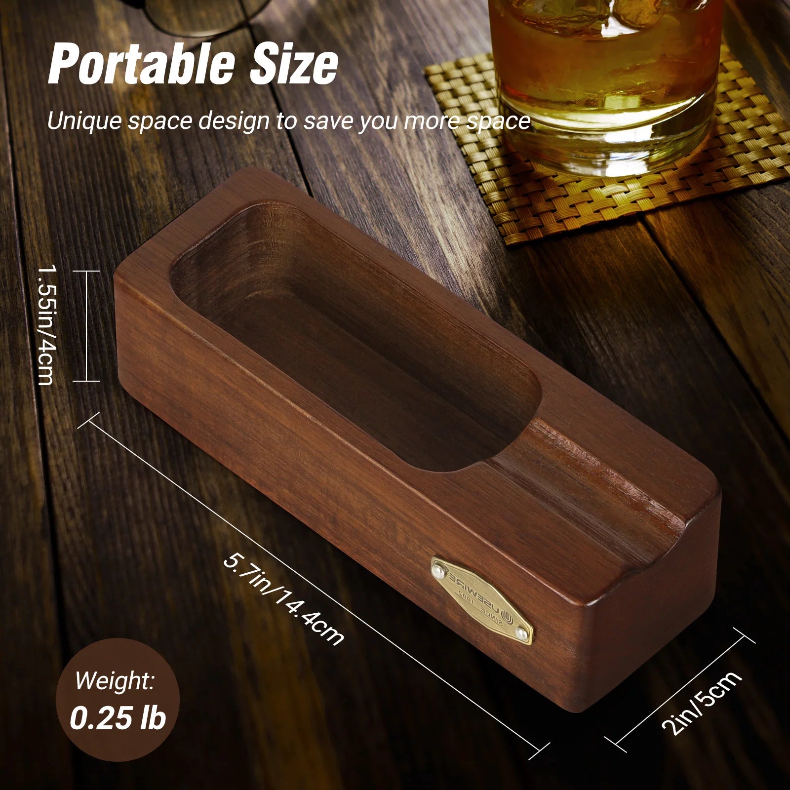 Cigar Ashtray Wooden Ashtrays Smokers Outdoor Home Office Decoration Useful Ashtray Portable Travel Ashtray Smoking