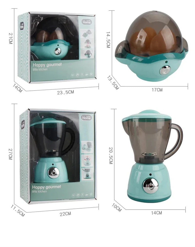 Kitchen Toys for Girls Boys Home Appliances Juicer Washing Machine Toaster Microwave Egg Cooker  Play House Toys