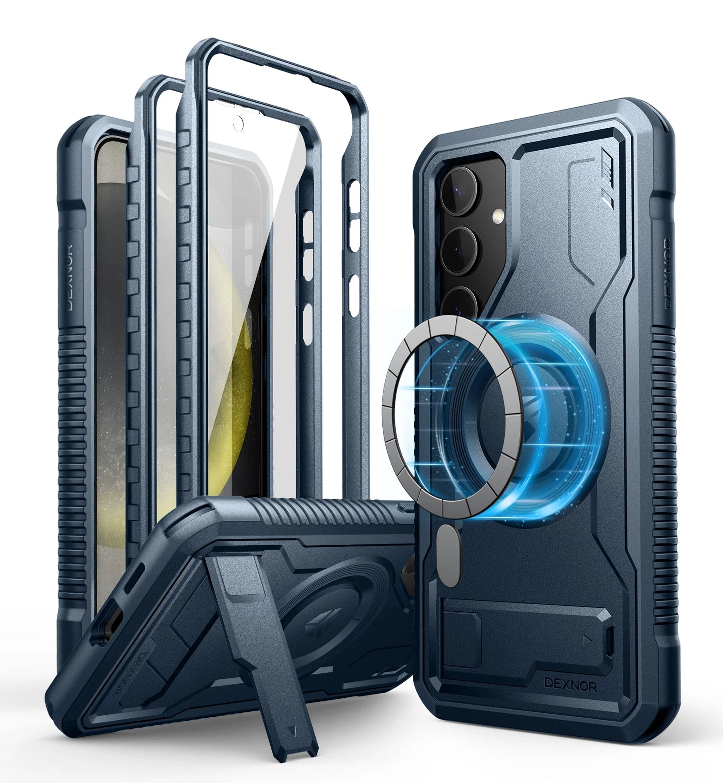For Samsung Galaxy S24 + Plus Case holder For MagSafe Shockproof Rugged Bumper Cover Protective With Built in Screen Protector