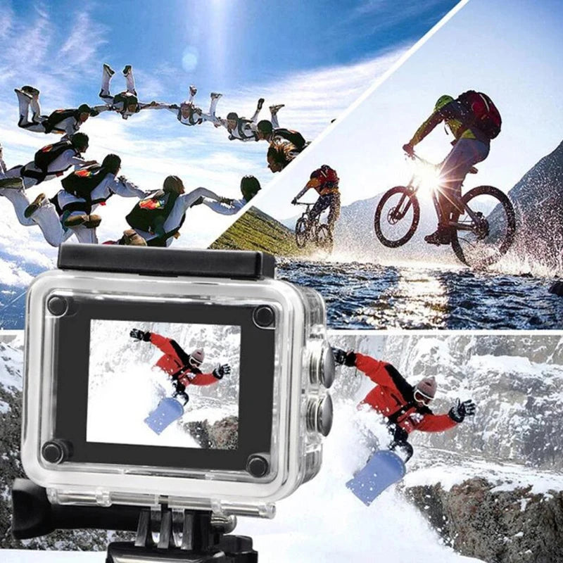 4K WiFi Action Camera with 2 Inch Screen and 30M Waterproof Case