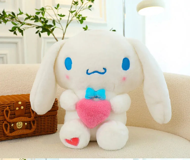 Sanrio Kawaii Kuromi My Melody Cinnamoroll Plush Toy Stuffed Doll for Kids Birthday Xmas Gift Large Cute Pillow for Sleeping