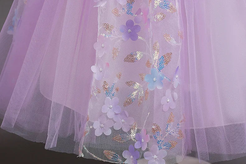 Unicorn Princess Dress for Girls - Magical Rainbow Tulle Ball Gown  Flower Girl Birthday Party Dress