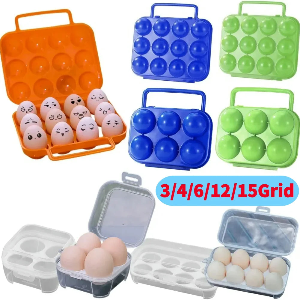 6-Grid Portable Egg Storage Box – Shockproof & Drop-Resistant Refrigerator Egg Organizer Case