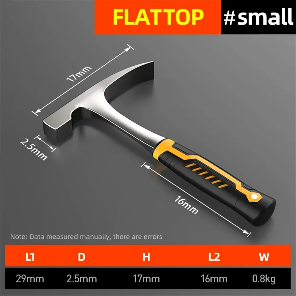 Professional Multifunctional Hand Tool Hammer Camping Hammer High Carbon Steel Geological Hammer Integrated Forging Claw