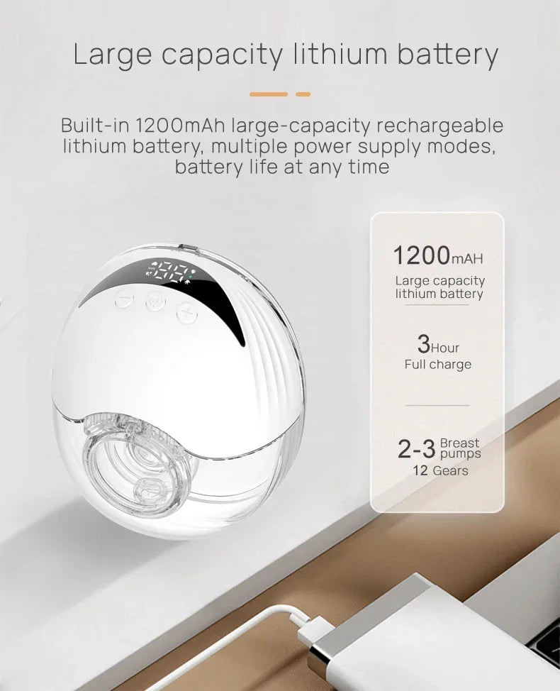 Wearable Electric Breast Pump Wireless Breast Pump Portable Low Noise Handsfree Breast Pump  Feeding Accessories