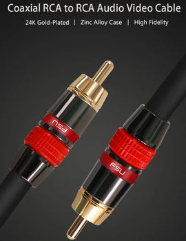 Digital Audio Coaxial SPDIF Cable RCA Cable Premium Stereo Audio Rca to Rca Male Speaker Hifi Subwoofer Cable AV TV 1m 2m 3m 5m