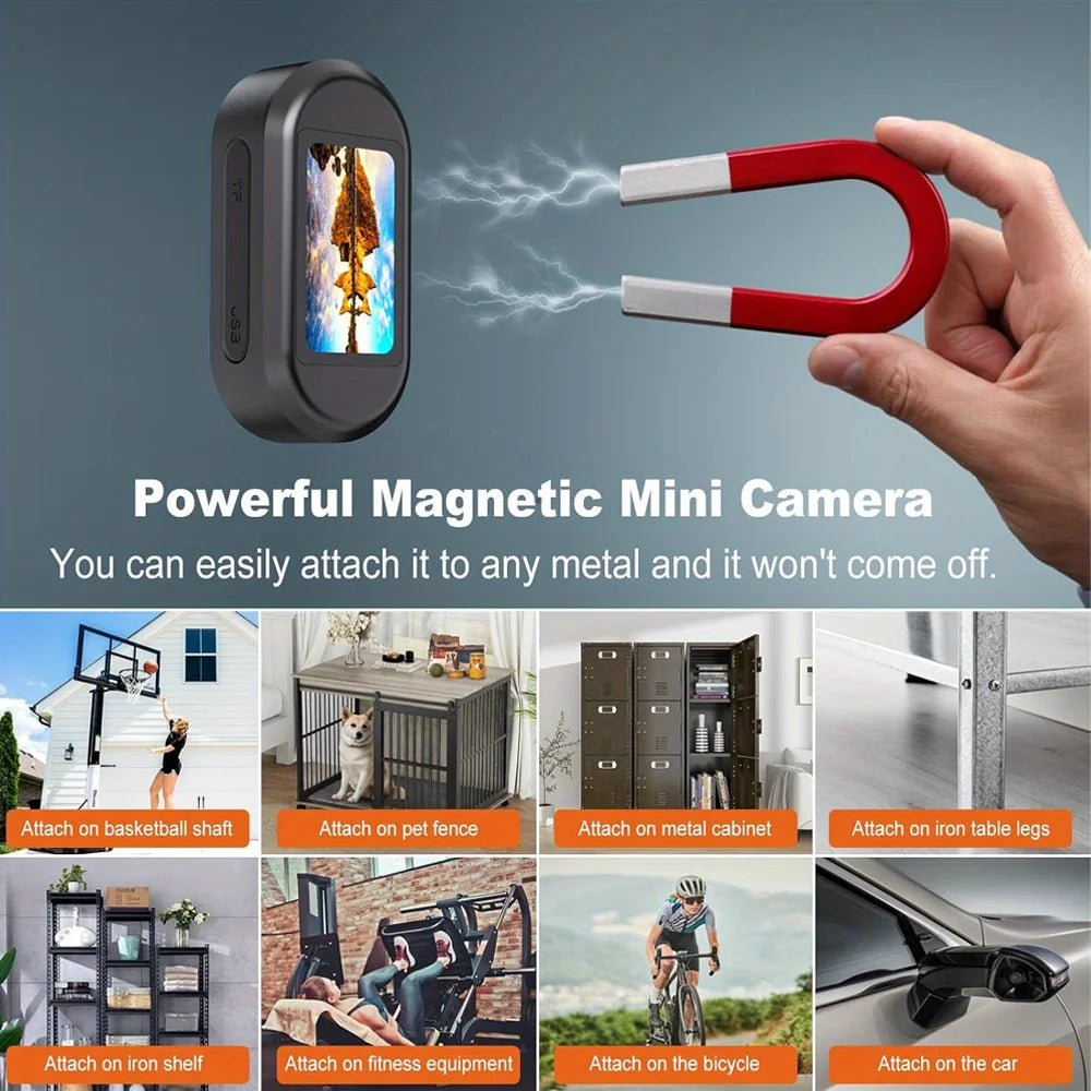 1080P Thumb Camera Portable Mini Action Camera megnetic Attraction Helmet Cam Pet Sport Video Recorder 0.96 Inch Display Bodycam