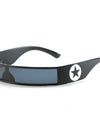 Cyberpunk Sunglasses  One Piece Shape Wrap  Ring Small Frame Punk Men Women Fashion Trend Futuristic Sunglasses