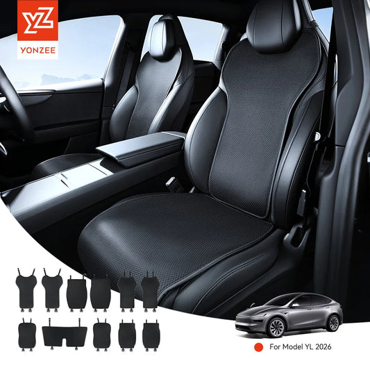 Tesla Model YL Juniper Ice Silk Seat Covers 11 Piece Set Breathable Four Season Seat Cushion Protector 6 Seat