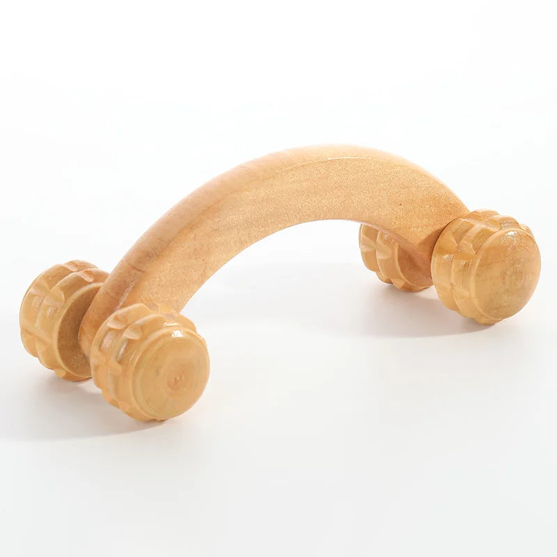 Wooden Massage Roller Therapy Body Massager Foot Face Shoulder Neck Hand Push Roller Massager Body Soothing Massage Tool
