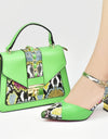 Latest Design Matching Nigerian Party Shoes and Bags for Ladies Patent Leather Shoes for Women Sandals African Bag and Shoe Sets