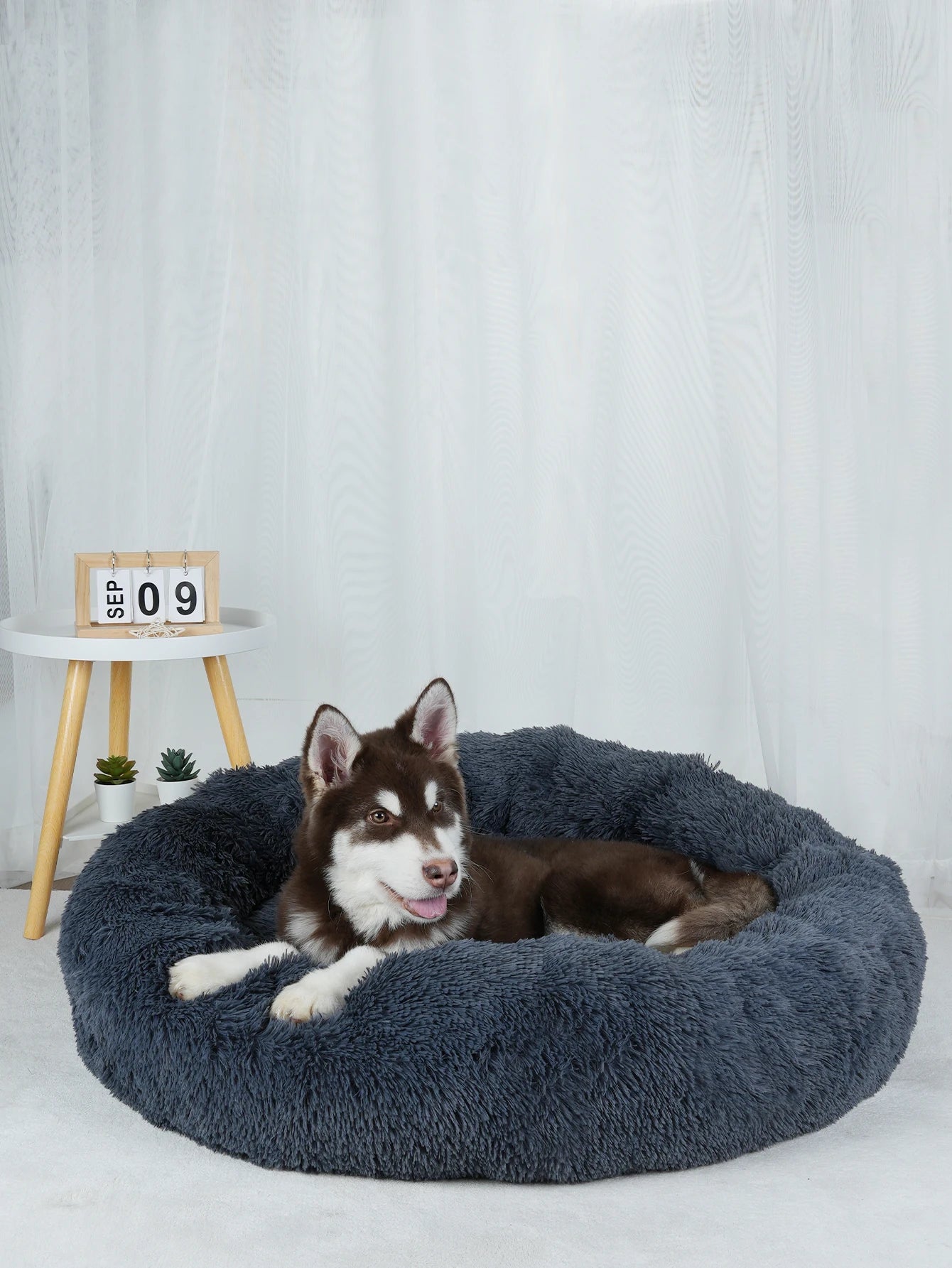 Washable Plush Dog Bed Fluffy Pet Sofa Cushion