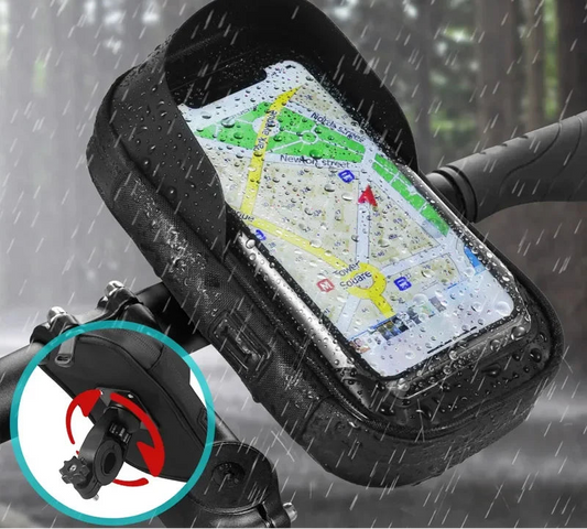 Bicycle Motorcycle Waterproof 360° Rotation Front Frame Phone Holder Easy Universal Navigation Smartphone Bracket For All Phones