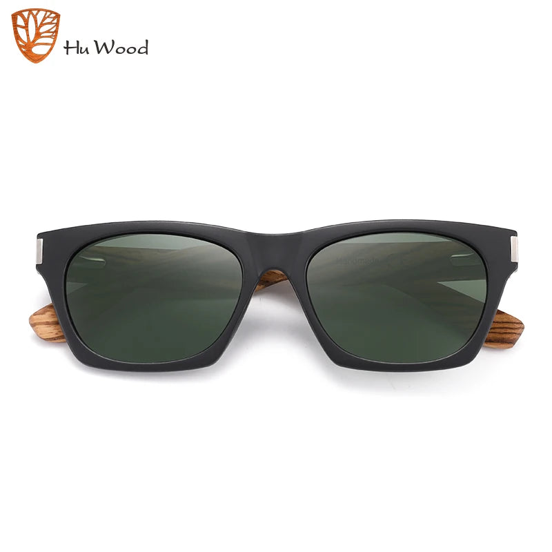 Zebra Wooden Square Sunglasses Polarizer Sun Glasses UV Protection