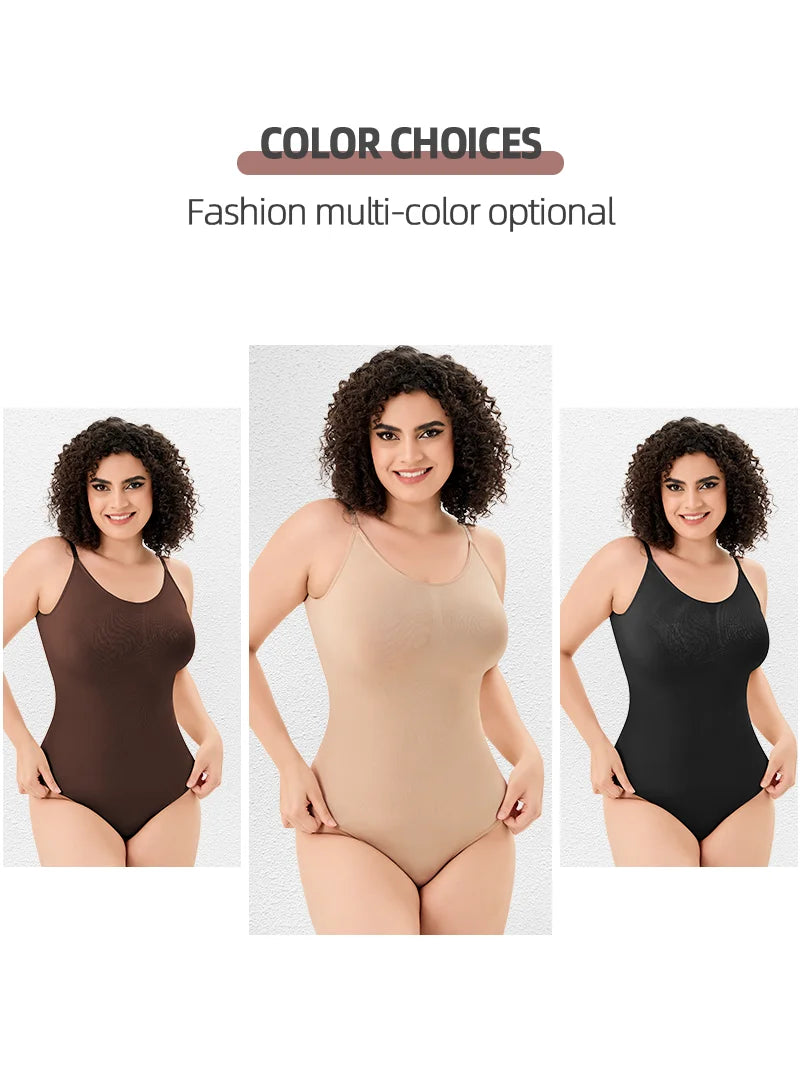 Seamless Thong Bodysuit Shapewear for Women – Tummy Control & Backless Design