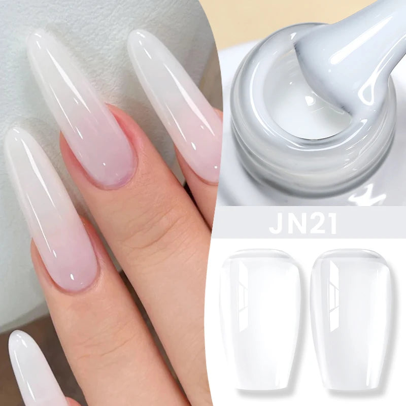 10ml Jelly Nude Gel Nail Polish Autumn Amber Semi Transparent Manicure Soak off UV LED Nails Gel Varnish