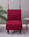Stretch Armless Accent Chair Cover Single Short Back Sofa Covers Solid Color Anti-dirt Chair Slipcover Removable Sofa Protector