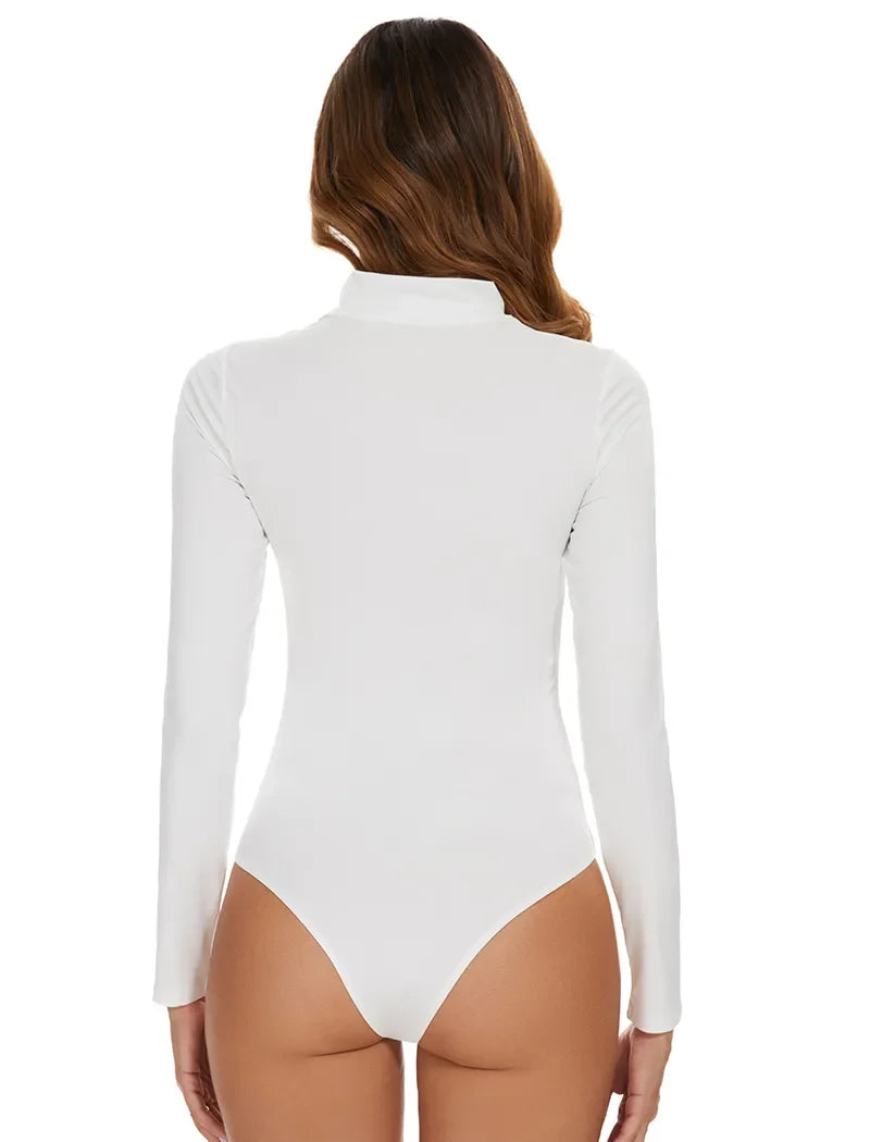 High Collar Shapewear Bodysuit for Women – Tummy Control Slimming Corset