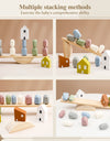 Baby Animal Threading Toys Wooden Seesaw Toys Blocks Board Games Montessori Hands-on Ability Educational Children Blocks Gifts