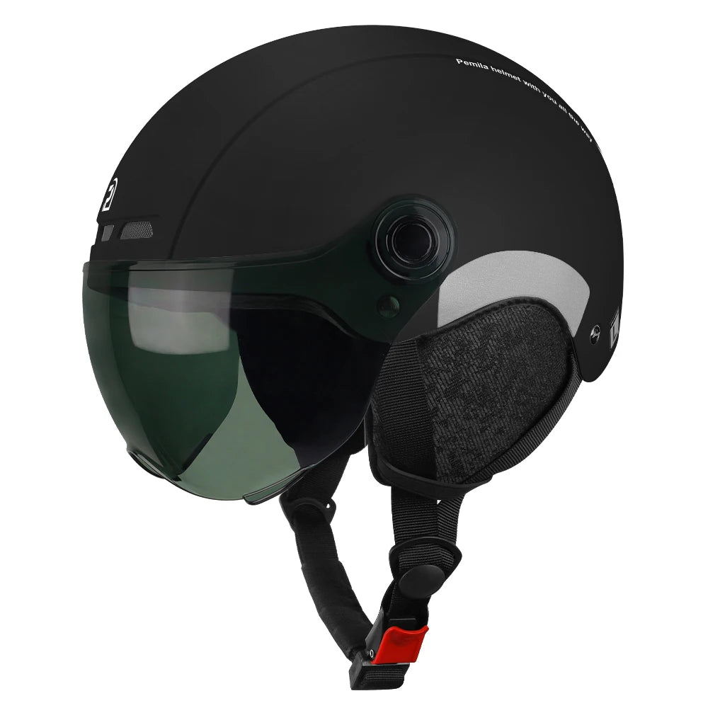 Adult Cycling Helmet With Goggles Ear Protection And Removable Lining