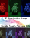 Romantic Love Dream Bear Kids 3D Night Light Touch Bedside Lantern USB Wireless Desktop Acrylic LED Decorative Table Lamp