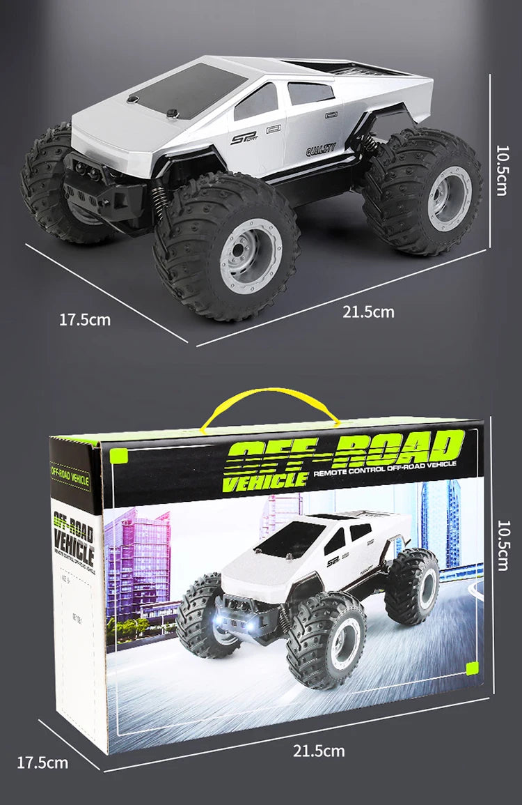 Rc Car Cybertruck Pickup Off-Road RC Vehicle Model With Colorful lamp Remote Control Car Truck Car Toy Gift for s
