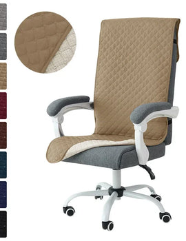 Office Chair Cover Anti-slip Long Boss Office Chairs Pad 1piece with Elastic Strap Swivel Computer Dust Armchair Slipcover